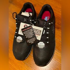 Skechers Black Composite Toe Work Shoes Size 11.5